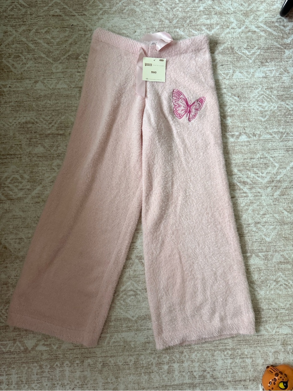 Wicked Pink Lounge Pants with Butterfly Detail